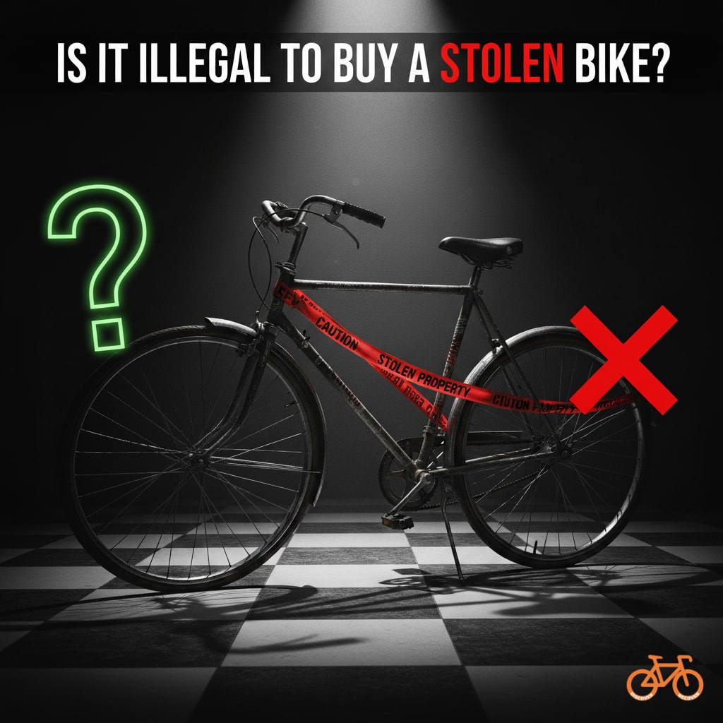 Är det olagligt att köpa en stulen cykel?